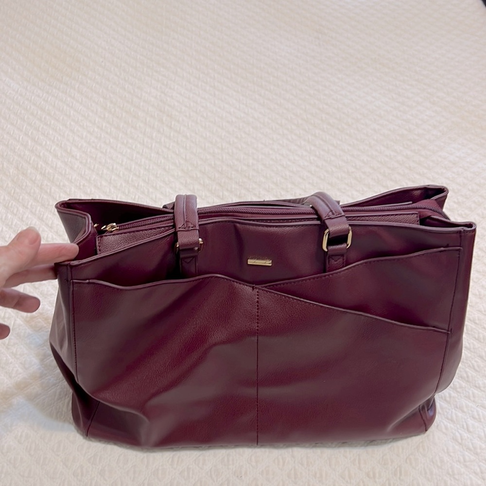 Elegant Burgundy Laptop Bag